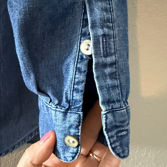 J.Jill Blue Denim Button-Up Shirt Small - Picture 3 of 6